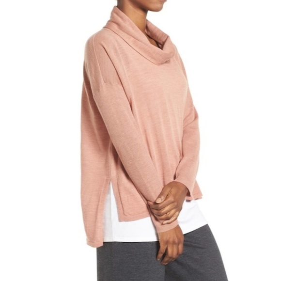 Eileen Fisher Box Merino Wool Cowl Neck Sweater M - Picture 2 of 4